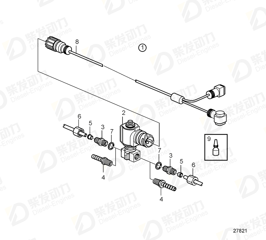 VOLVO Solenoid valve 70351592 Drawing